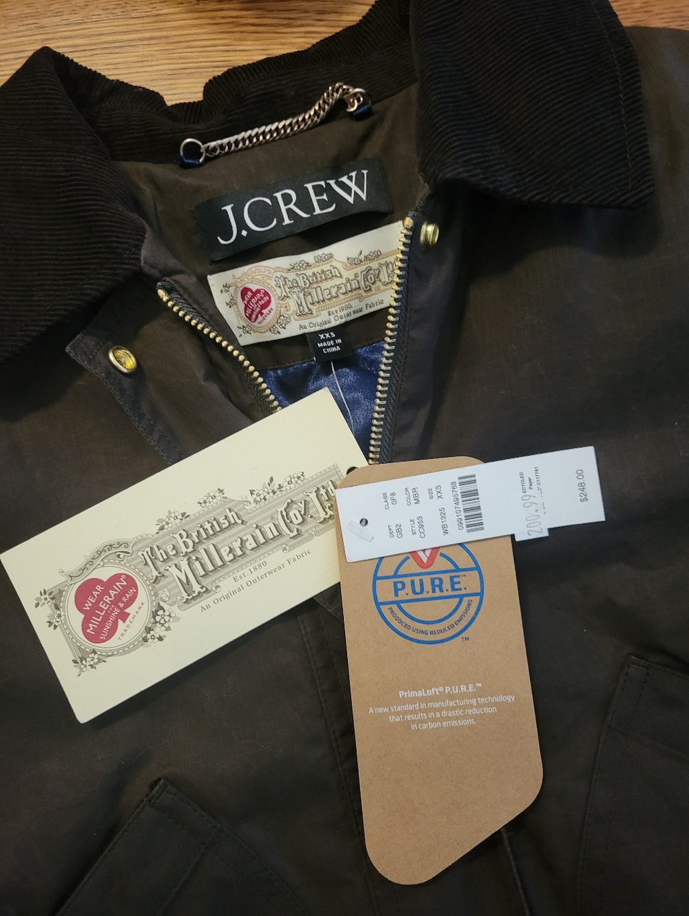 J. Crew Short Barn Jacket in English Ripstop Cotton - Mossy Brown - Picture 14 of 15